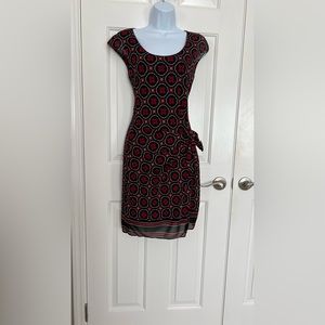 Max Studio Sleeveless Red and Black Dress
